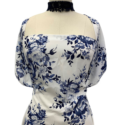 P-632-504-OFFWHITE-DENIM - PRINTED WOOL DOBBY 100% POLYESTER