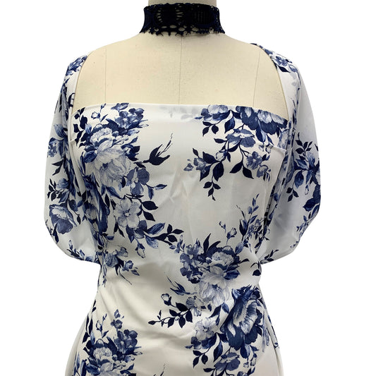 P-632-504-OFFWHITE-DENIM - PRINTED WOOL DOBBY 100% POLYESTER