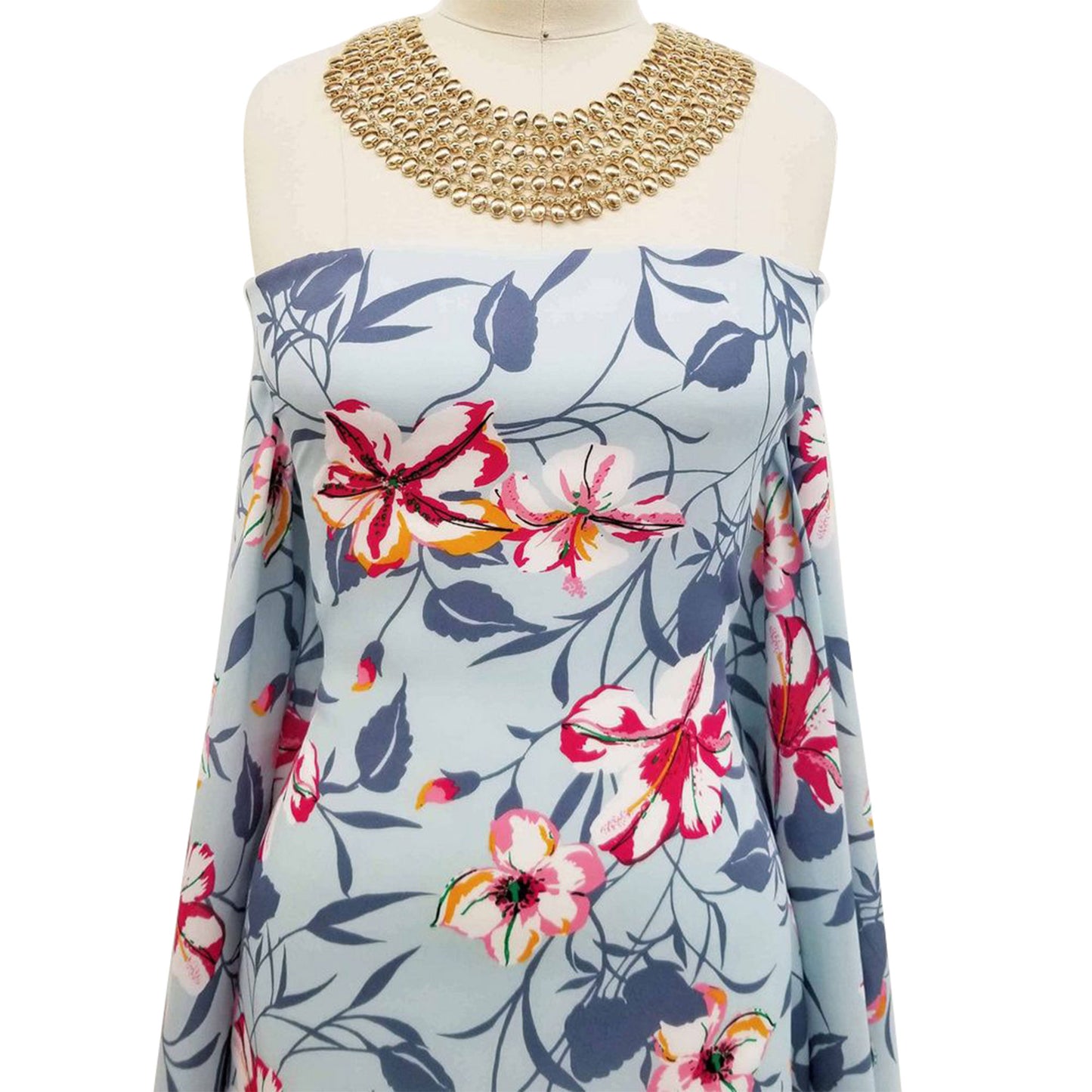 P-665-504-EGGSHELL-BERRY - PRINTED WOOL DOBBY 100% POLYESTER