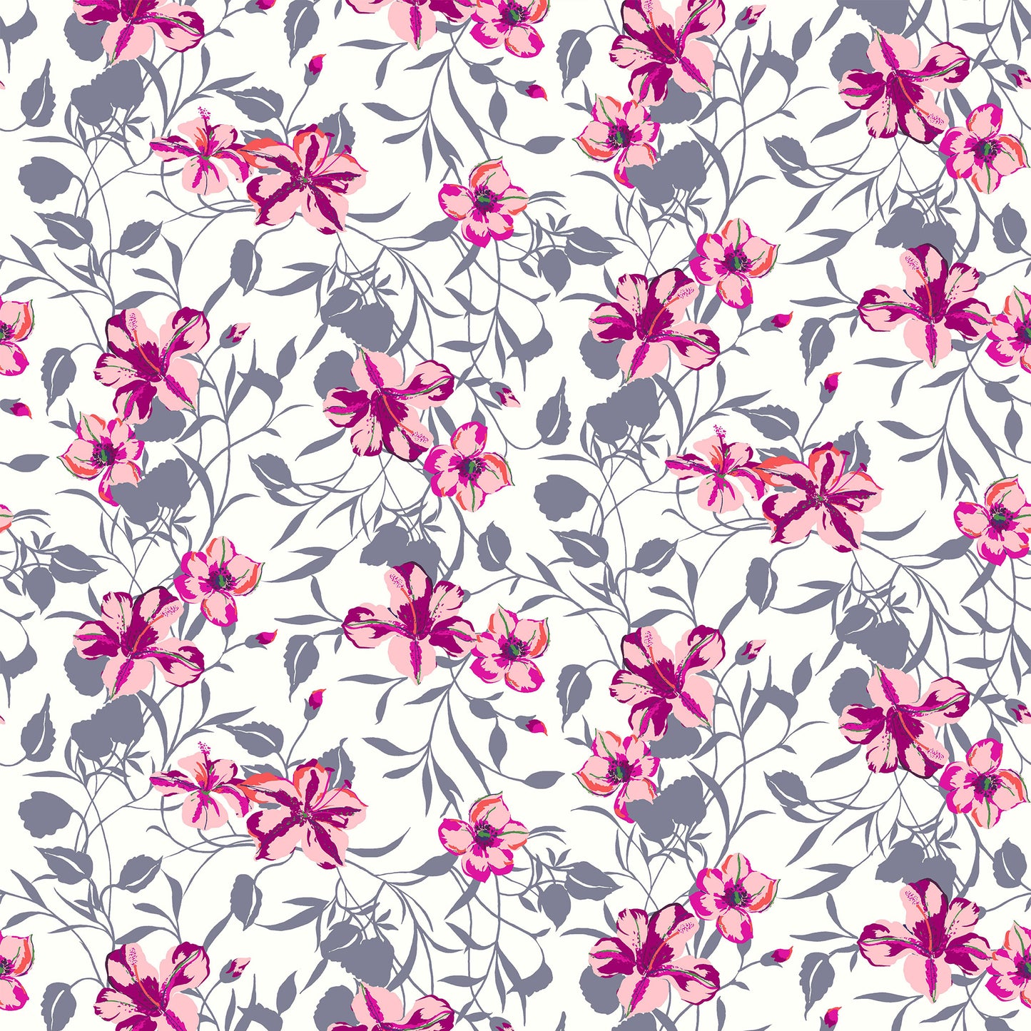 P-665-504-OFFWHITE-CORAL - PRINTED WOOL DOBBY 100% POLYESTER