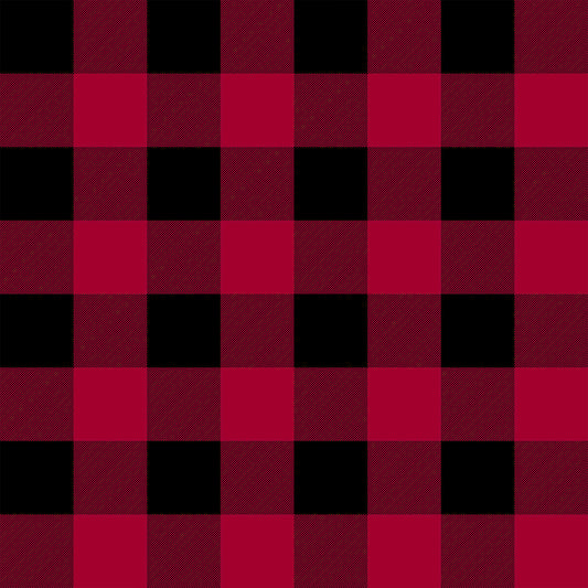 P-676-734-RED-BLACK - PRINTED 100% POLYESTER