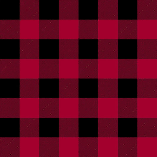 P-676-734-RED-BLACK - PRINT WOOL PEACH 100% POLYESTER