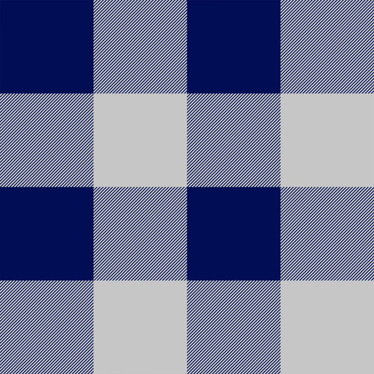 P-676-734-SILVER-NAVY - PRINT WOOL PEACH 100% POLYESTER