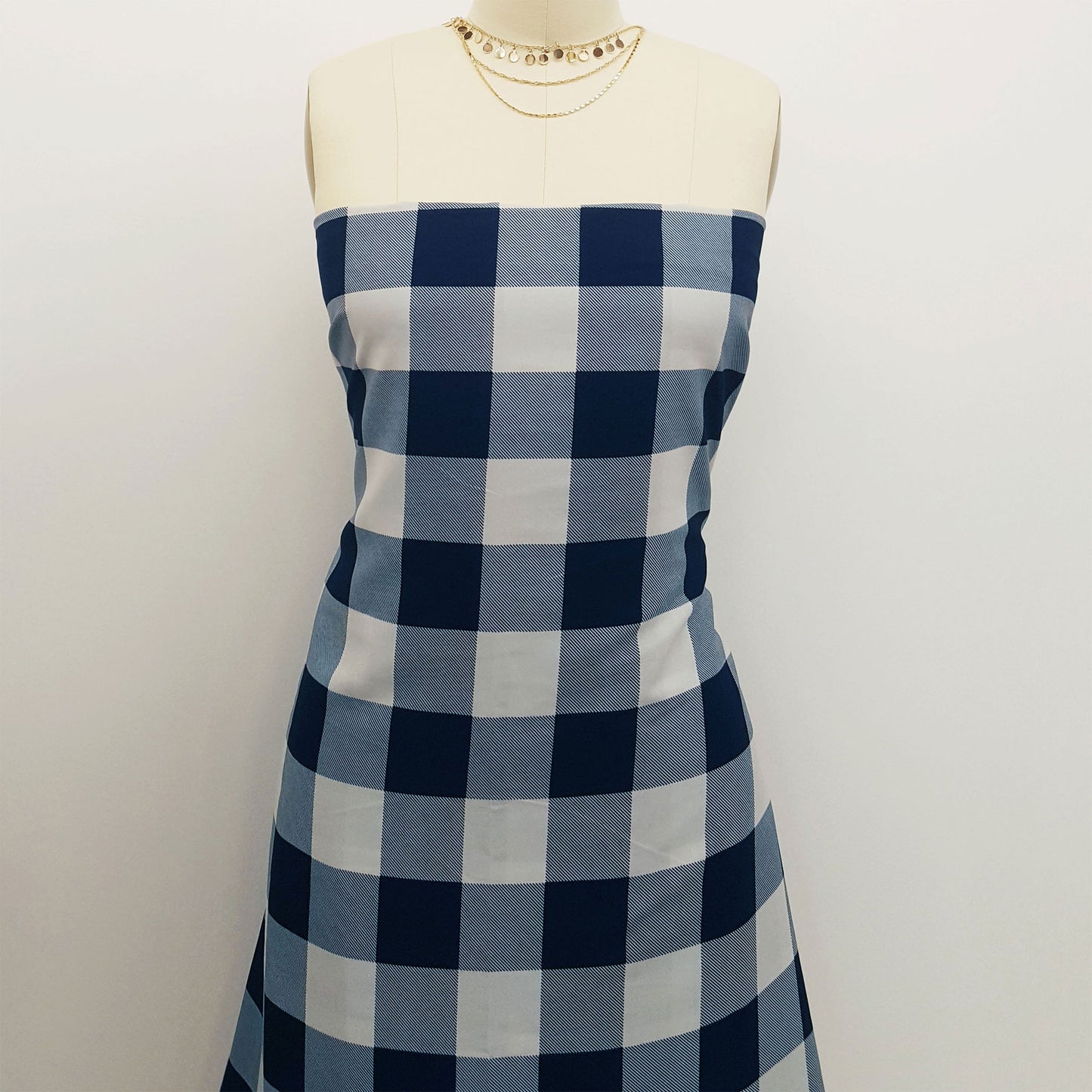 P-676-734-SILVER-NAVY - PRINT WOOL PEACH 100% POLYESTER