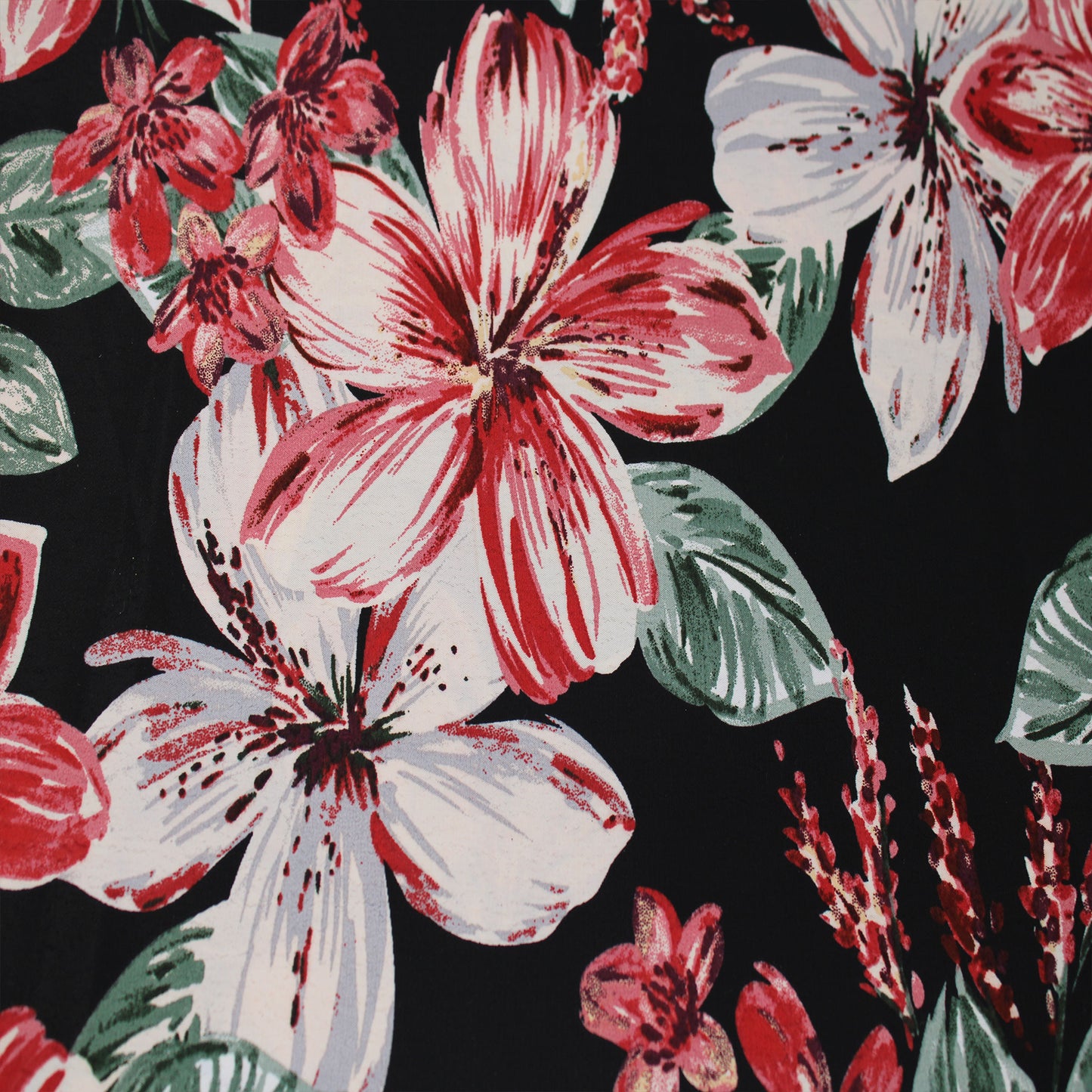 P-688-754-BLACK-CINNABAR - PRINTED POLY MOROCCAN 100% POLY