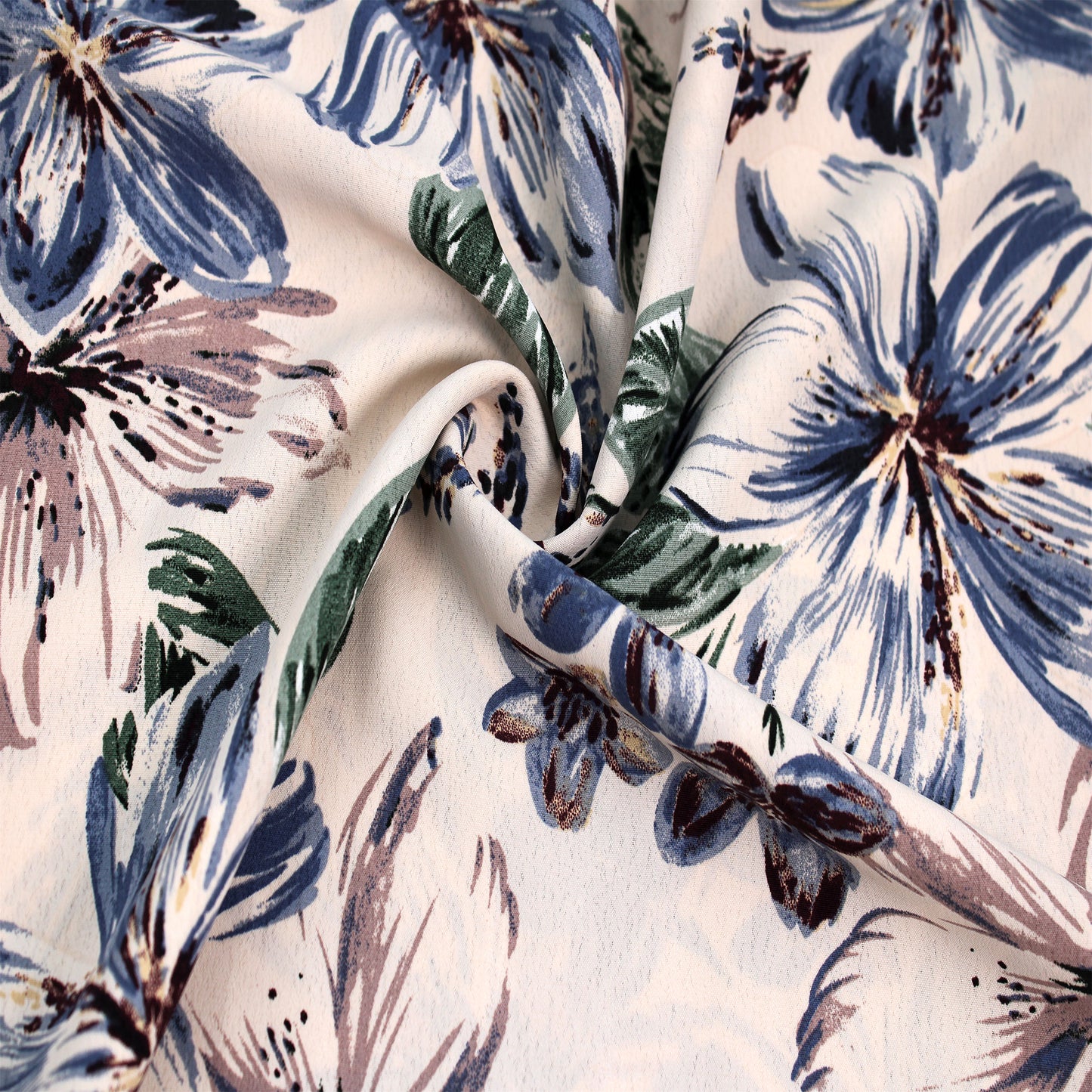 P-688-754-SHELL-BLUE - PRINTED POLY MOROCCAN 100% POLY