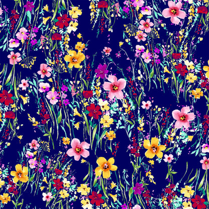 P-695-668-NAVY-YELLOW - PRINTED DTY 92% POLY 8% SPANDEX DTY DOUBLE SIDED BRUSH