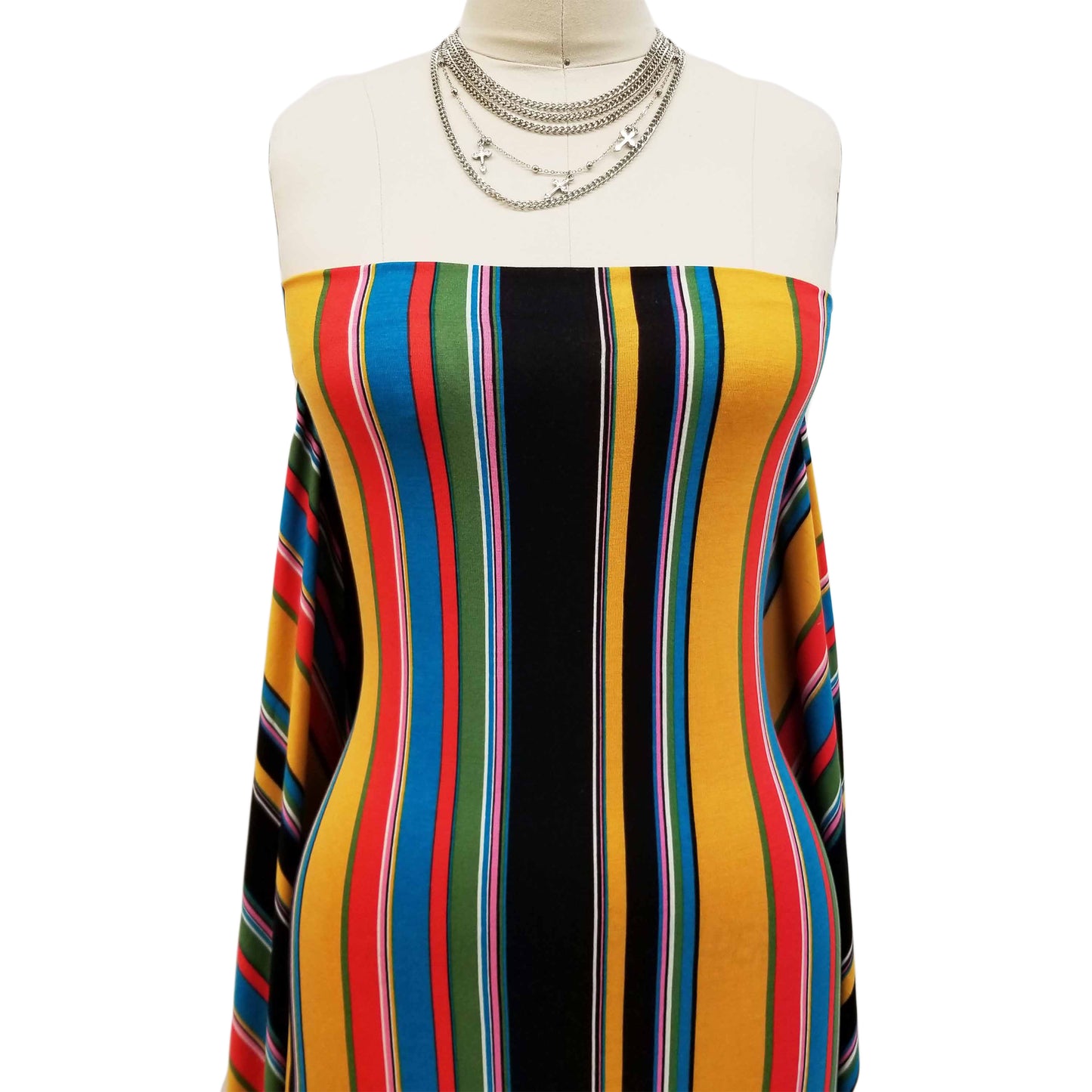 P-705-586-BLACK-MUSTARD - PRINTED CREPE CHIFFON 97% POLY 3% SPANDEX