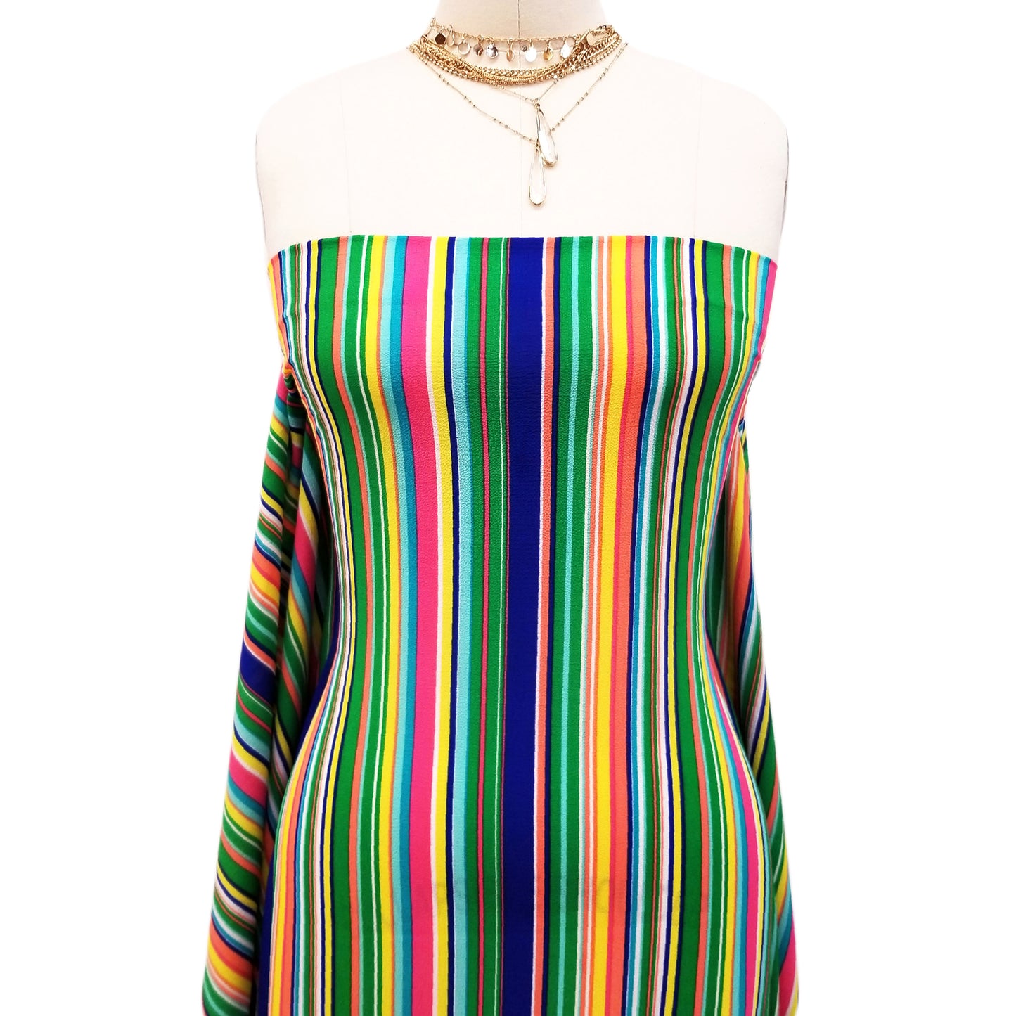 P-706-586-KELLY-GREEN-YELLOW - PRINTED CREPE CHIFFON 97% POLY 3% SPANDEX