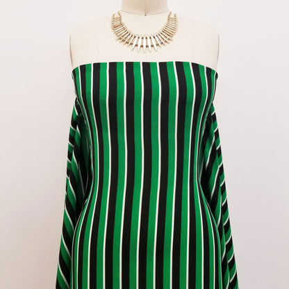 P-718-734-BLACK-GREEN - PRINT WOOL PEACH 100% POLYESTER