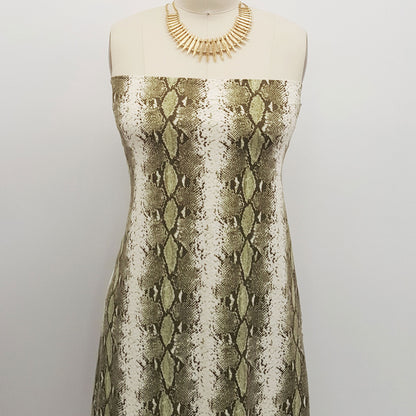 P-725-668-OFFWHITE-OLIVE - PRINTED DTY 92% POLY 8% SPANDEX DTY DOUBLE SIDED BRUSH