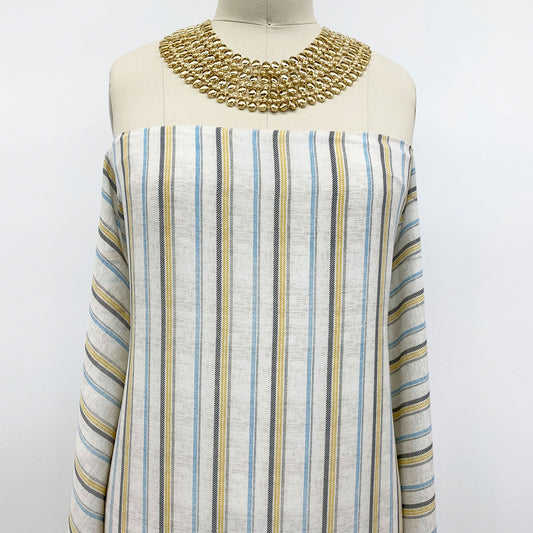 P-756-734-NEUTRAL-GOLDEN-MUSTARD - PRINT WOOL PEACH 100% POLYESTER