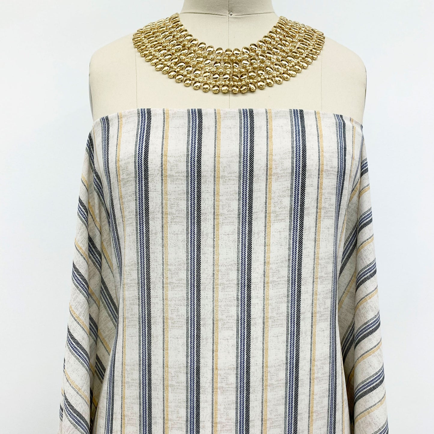 P-756-734-NEUTRAL-NAVY - PRINT WOOL PEACH 100% POLYESTER