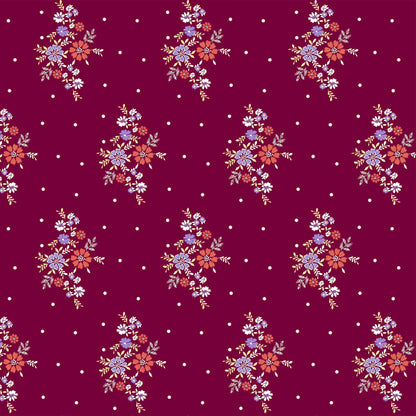 P-76-SATIN-SANGRIA-MULBERRY - PRINTED SATIN CHIFFON 100% POLYESTER