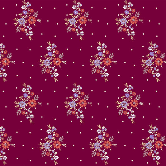 P-76-SATIN-SANGRIA-MULBERRY - PRINTED SATIN CHIFFON 100% POLYESTER