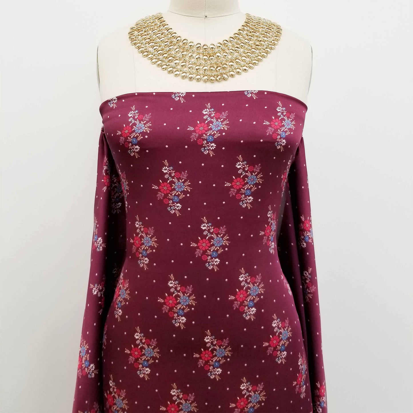 P-76-SATIN-SANGRIA-MULBERRY - PRINTED SATIN CHIFFON 100% POLYESTER