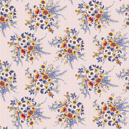 P-778-504-MAUVE-YELLOW - PRINTED WOOL DOBBY 100% POLYESTER