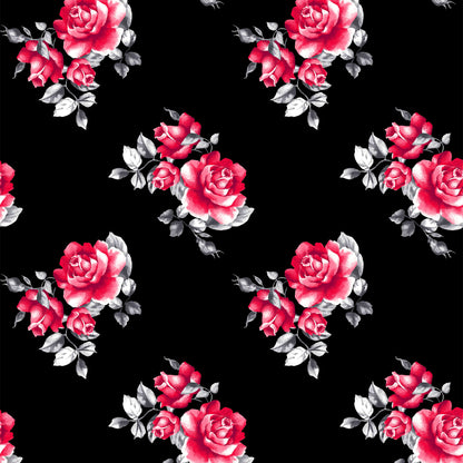 P-79-HVY-RSJ-BLACK-RED - PRINT RSJ 95% RAYON 5% SPANDEX JERSEY