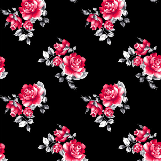 P-79-HVY-RSJ-BLACK-RED - PRINT RSJ 95% RAYON 5% SPANDEX JERSEY