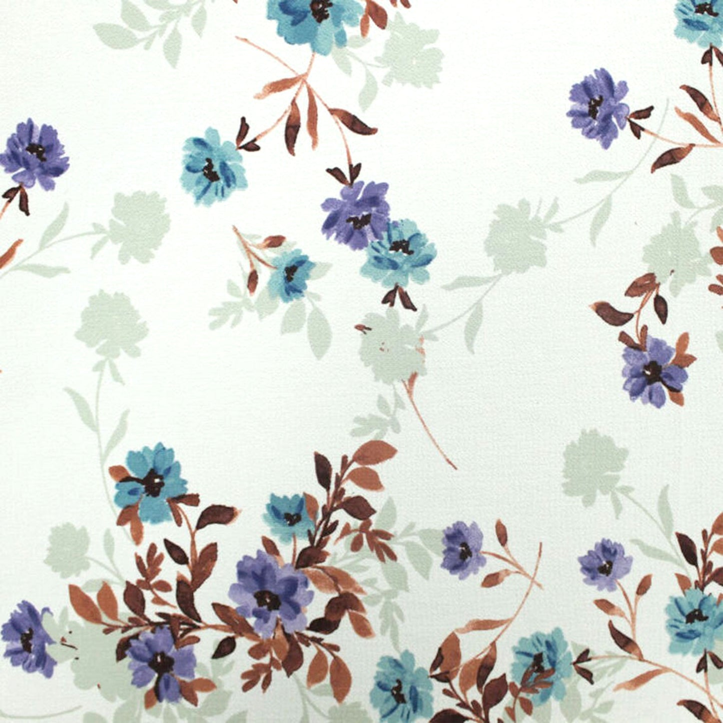 P-80B-586-OFFWHITE-LAVENDER - PRINTED CREPE CHIFFON 97% POLY 3% SPANDEX