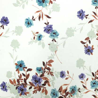 P-80B-586-OFFWHITE-LAVENDER - PRINTED CREPE CHIFFON 97% POLY 3% SPANDEX