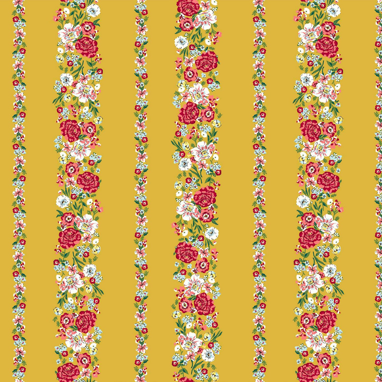 P-823-586-YELLOW-RED - PRINTED CREPE CHIFFON 97% POLY 3% SPANDEX