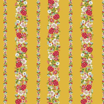 P-823-586-YELLOW-RED - PRINTED CREPE CHIFFON 97% POLY 3% SPANDEX