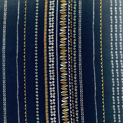 P-831-586-NAVY-GINGER - PRINTED CREPE CHIFFON 97% POLY 3% SPANDEX