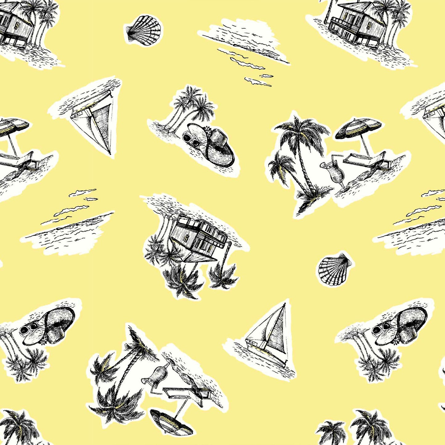 P-836-506-SUNSHINE-BLACK-PRINTED FRENCH TERRY 63%POLY  33%RAYON  4% SPANDEX