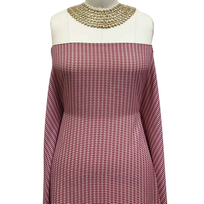 P-878-504-BLUSH-MARSALA - PRINTED WOOL DOBBY 100% POLYESTER