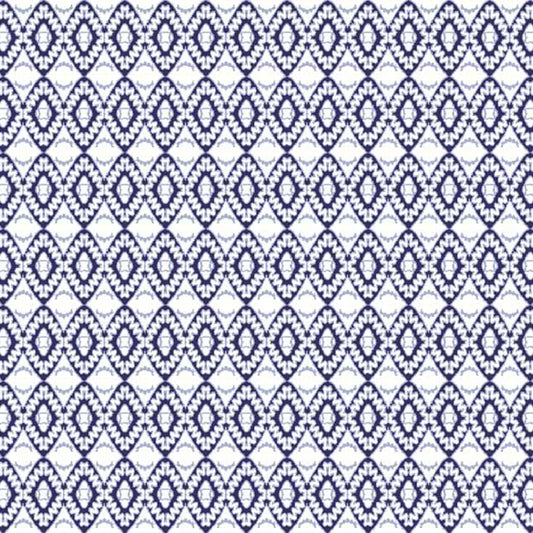 P-885-504-BLUE-DENIM - PRINTED WOOL DOBBY 100% POLYESTER