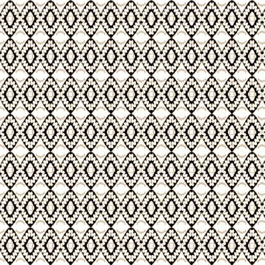 P-885-504-TAN-BLACK - PRINTED WOOL DOBBY 100% POLYESTER