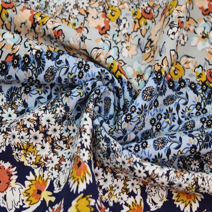 P-899-698-NAVY-DENIM - PRINTED RAYON CHALLIS 100% RAYON CHALLIS