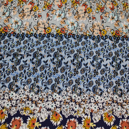 P-899-698-NAVY-DENIM - PRINTED RAYON CHALLIS 100% RAYON CHALLIS
