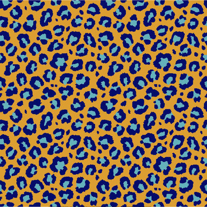 P-901-668-MARIGOLD-TURQUOISE - PRINTED DTY 92% POLY 8% SPANDEX DTY DOUBLE SIDED BRUSH