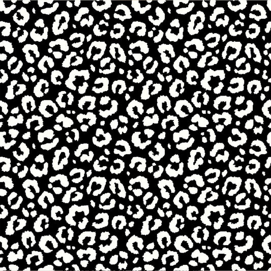 P-902-586-BLACK-OFFWHITE - PRINTED CREPE CHIFFON 97% POLY 3% SPANDEX