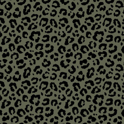 P-902-586-OLIVE-BLACK - PRINTED CREPE CHIFFON 97% POLY 3% SPANDEX