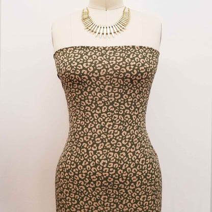 P-902-586-OLIVE-TAUPE - PRINTED CREPE CHIFFON 97% POLY 3% SPANDEX