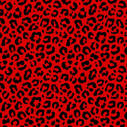 P-902-586-RED-BLACK - PRINTED CREPE CHIFFON 97% POLY 3% SPANDEX