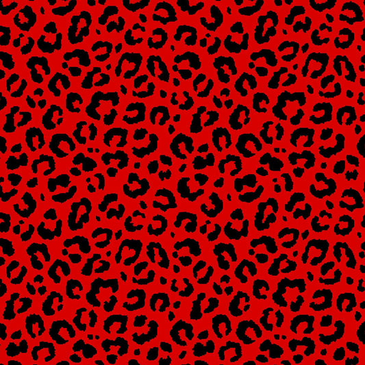 P-902-586-RED-BLACK - PRINTED CREPE CHIFFON 97% POLY 3% SPANDEX