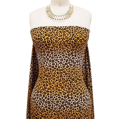 P-910-586-OCHER-BLACK - PRINTED CREPE CHIFFON 97% POLY 3% SPANDEX