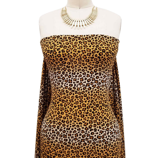 P-910-586-OCHER-BLACK - PRINTED CREPE CHIFFON 97% POLY 3% SPANDEX