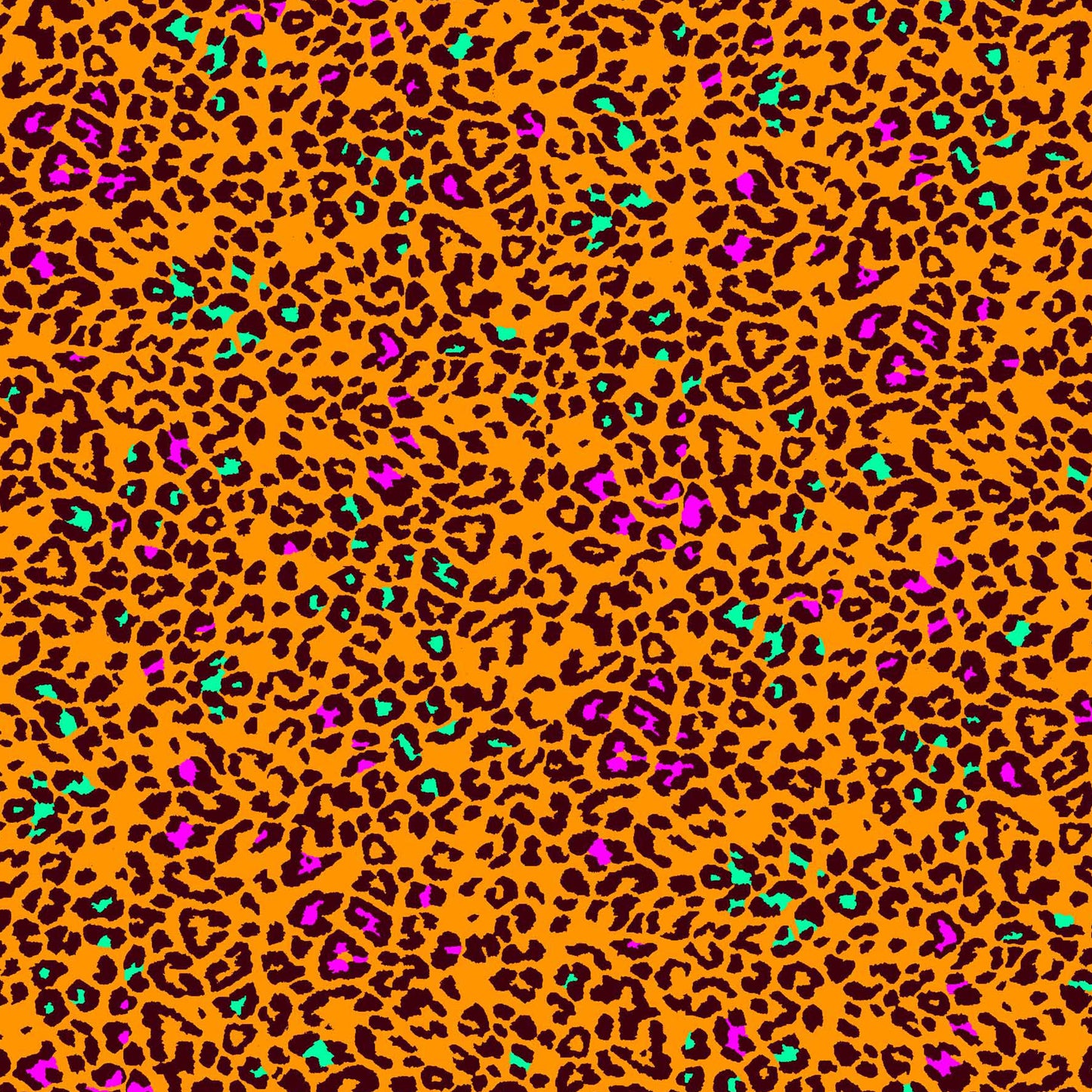 P-912-453-ORANGE-AQUA - PRINTED POLY POWER MESH 92%POLY 8%SPANDEX