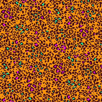 P-912-453-ORANGE-AQUA - PRINTED POLY POWER MESH 92%POLY 8%SPANDEX