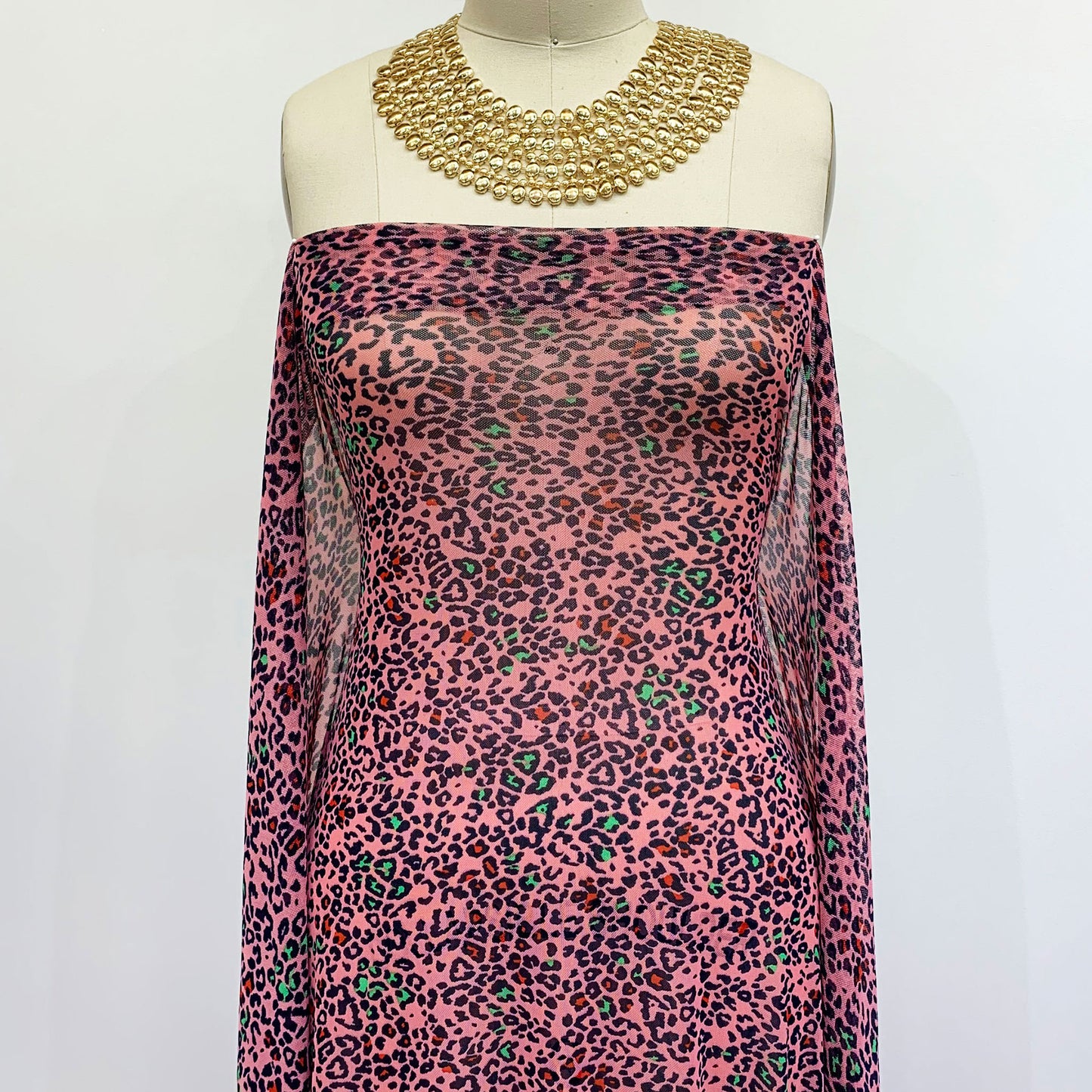 P-912-453-PINK-RED - PRINTED POLY POWER MESH 92%POLY 8%SPANDEX