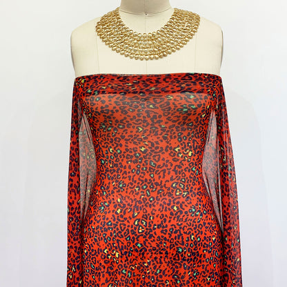 P-912-453-RED-GREEN - PRINTED POLY POWER MESH 92%POLY 8%SPANDEX