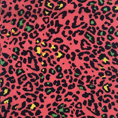 P-912-504-GUAVA-NEON-LEMON - PRINTED WOOL DOBBY 100% POLYESTER