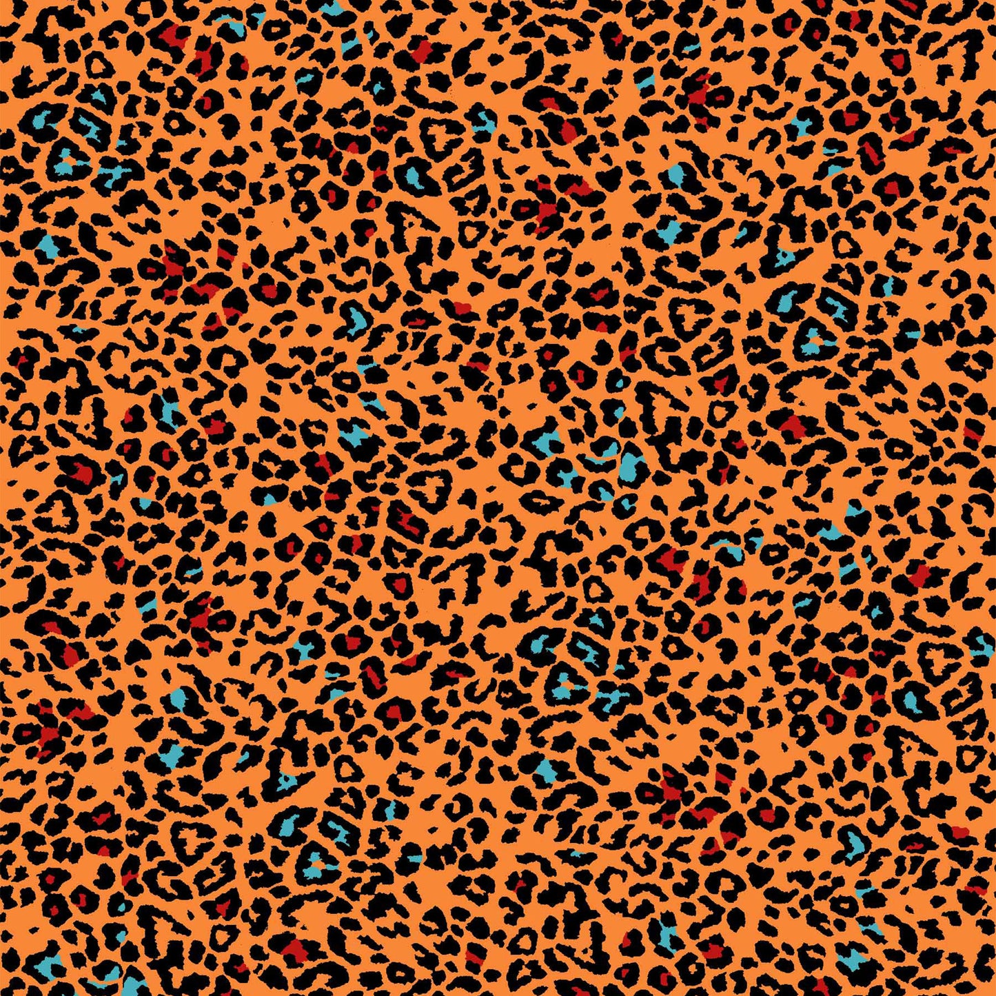 P-912-504-NEON-ORANGE-JADE - PRINTED WOOL DOBBY 100% POLYESTER