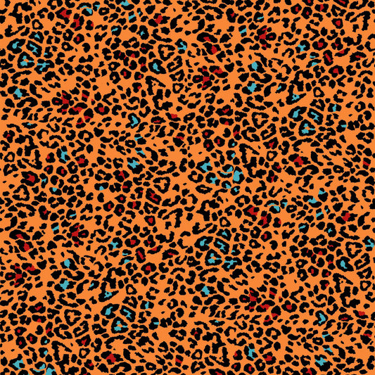 P-912-504-NEON-ORANGE-JADE - PRINTED WOOL DOBBY 100% POLYESTER