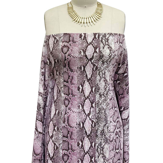 P-954-702-OFF-WHITE-DUSTY-LILAC -  PRINTED SCUBA CREPE 97% POLY 3% SPANDEX